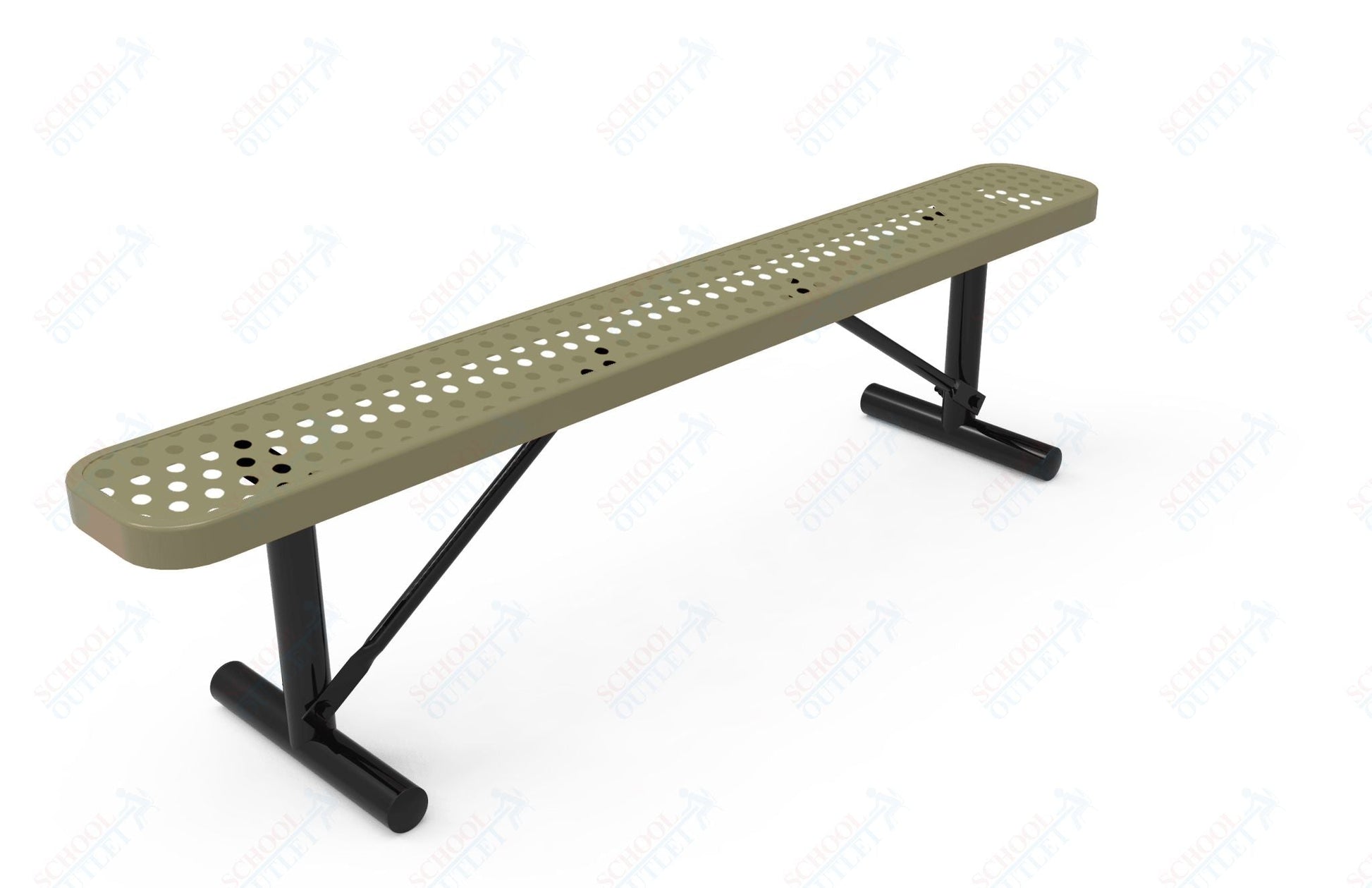 MyTcoat - Standard Portable Outdoor Bench with Back 6' L (MYT - BRT06 - 21) - SchoolOutlet