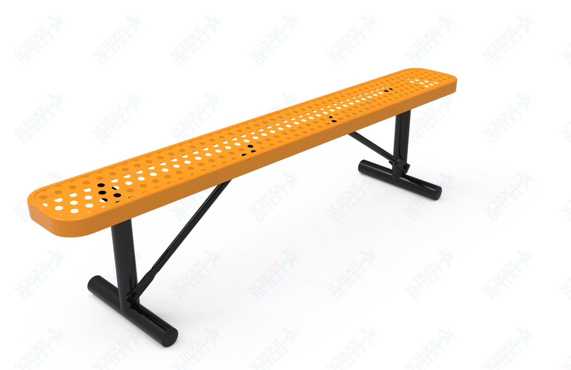 MyTcoat - Standard Portable Outdoor Bench with Back 6' L (MYT - BRT06 - 21) - SchoolOutlet