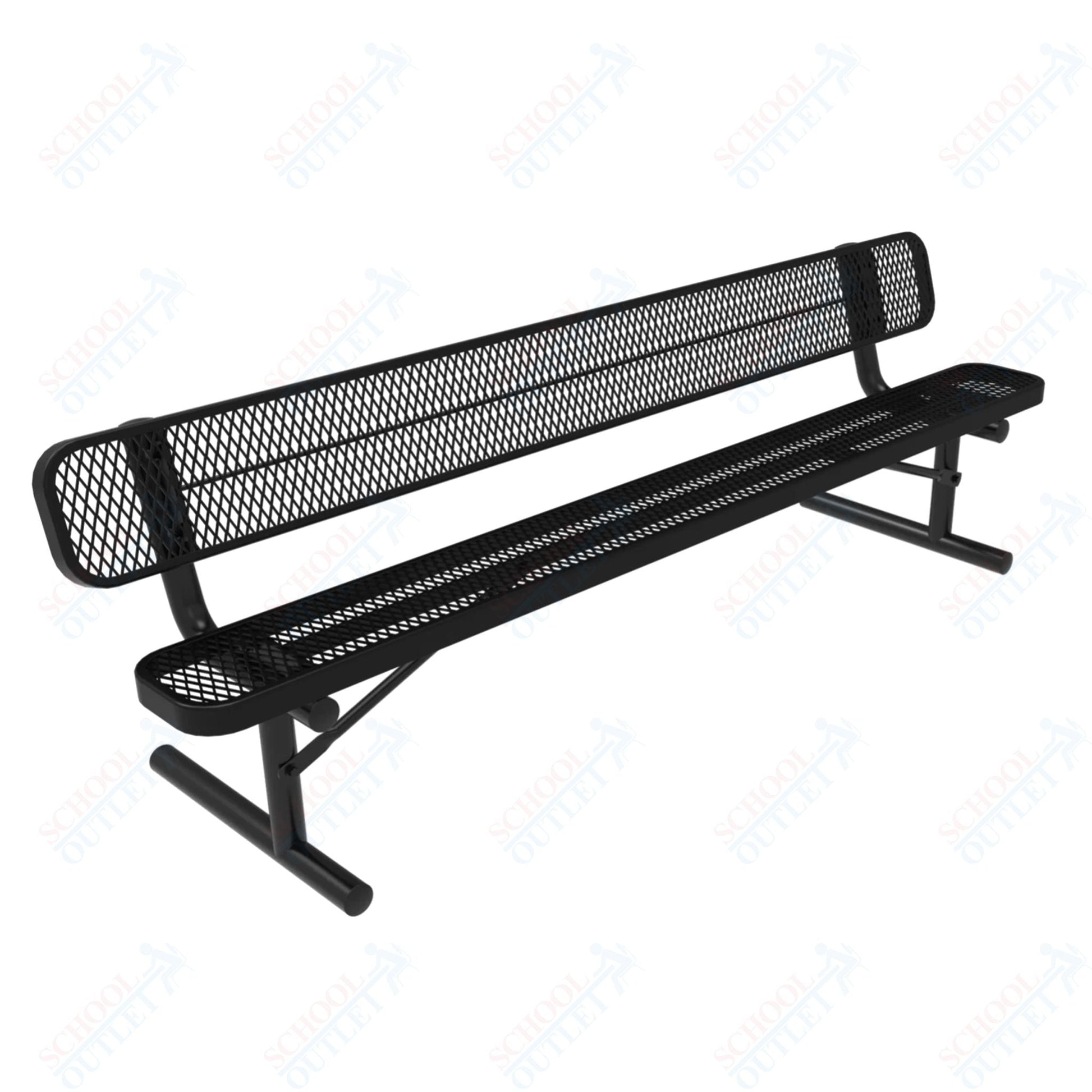 MyTcoat - Standard Portable Outdoor Bench with Back 8' L (MYT - BRT08 - 18) - SchoolOutlet