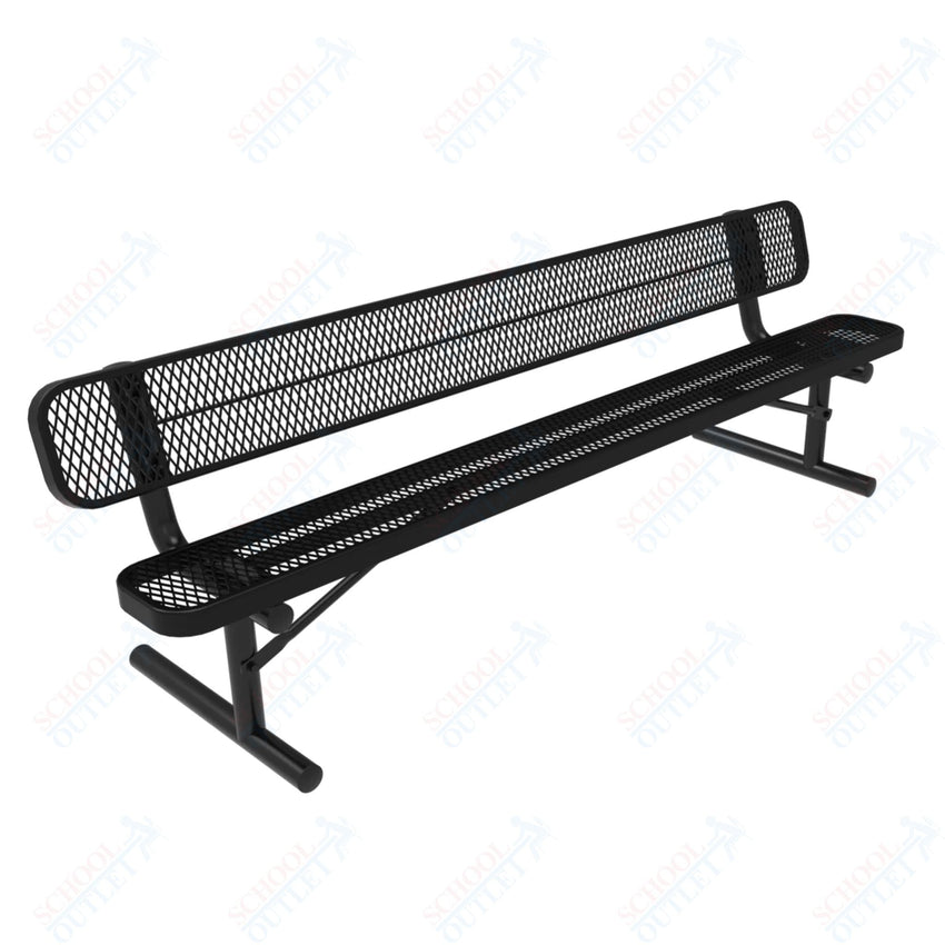 MyTcoat - Standard Portable Outdoor Bench with Back 8' L (MYT - BRT08 - 18) - SchoolOutlet
