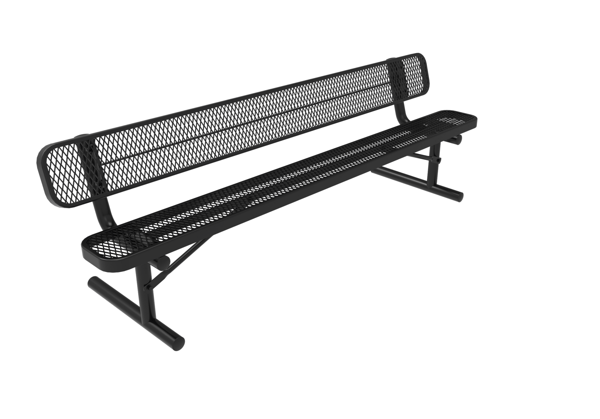 MyTcoat - Standard Portable Outdoor Bench with Back 8' L (MYT-BRT08-18) - SchoolOutlet