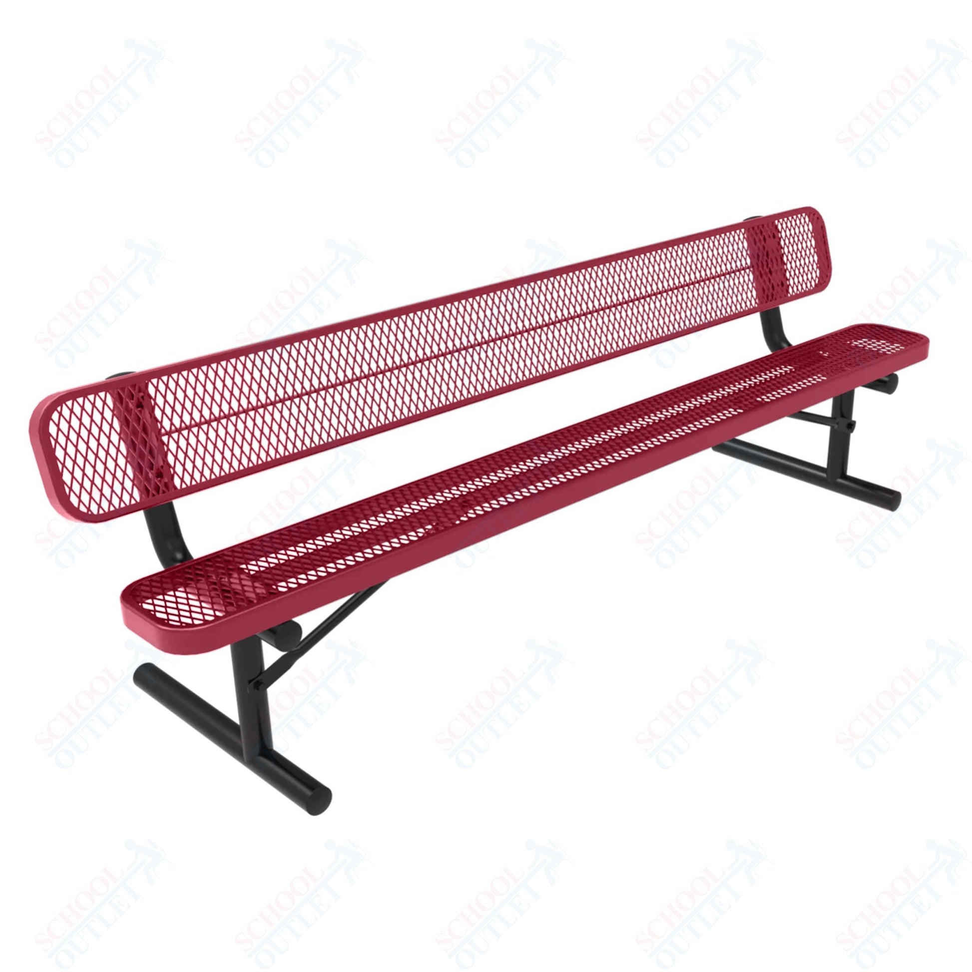 MyTcoat - Standard Portable Outdoor Bench with Back 8' L (MYT - BRT08 - 18) - SchoolOutlet