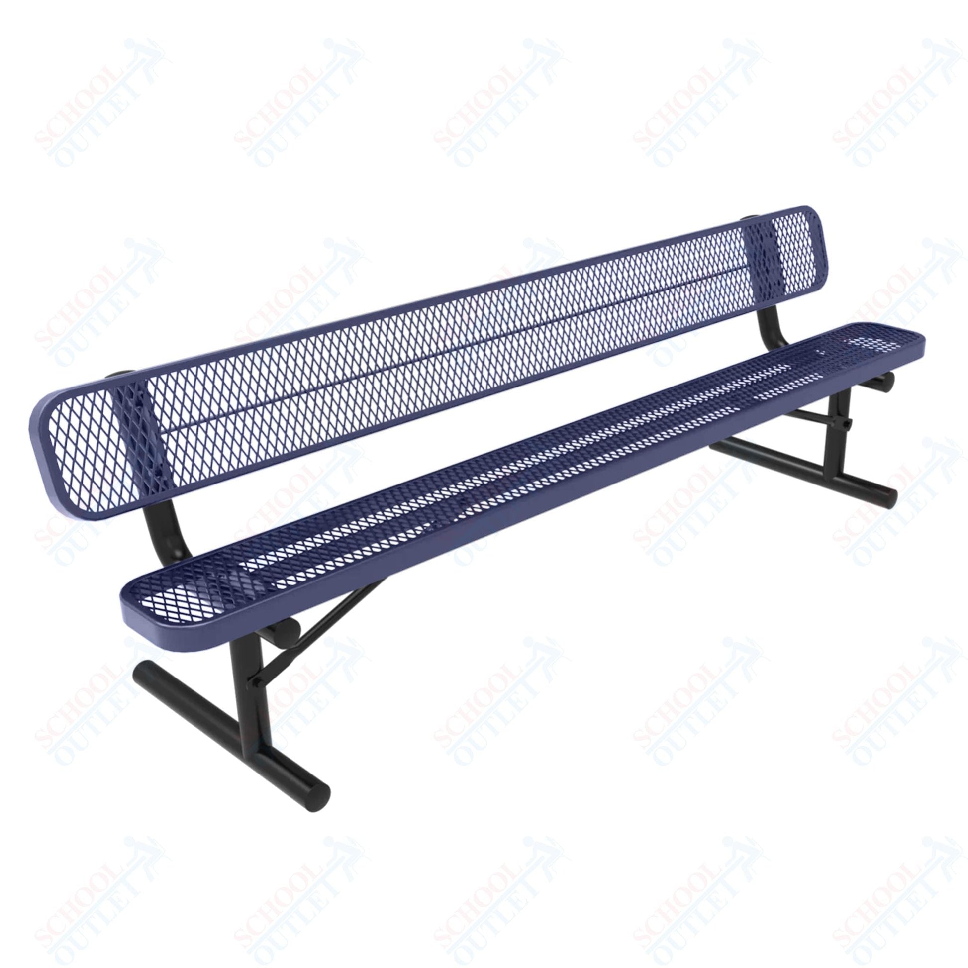 MyTcoat - Standard Portable Outdoor Bench with Back 8' L (MYT - BRT08 - 18) - SchoolOutlet