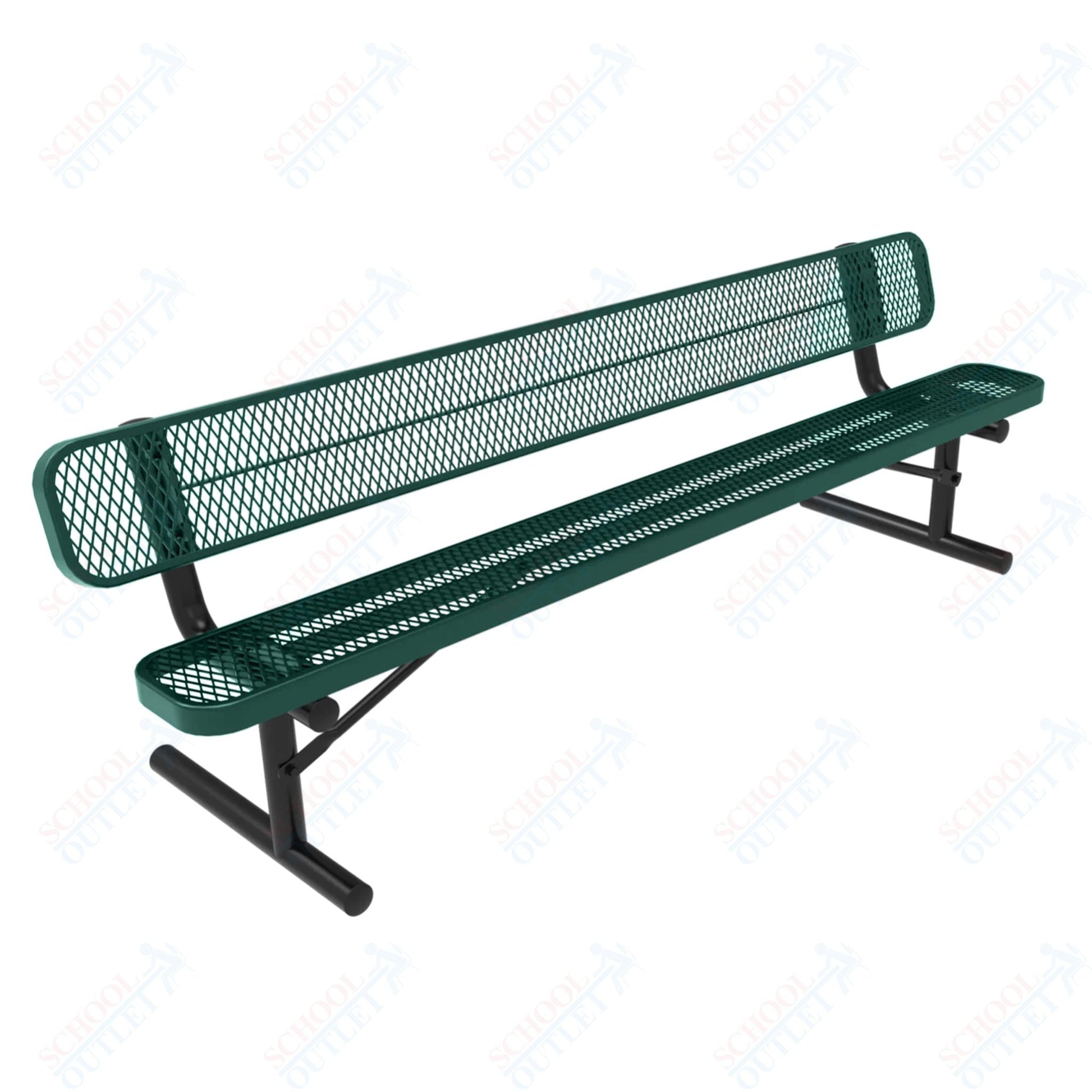 MyTcoat - Standard Portable Outdoor Bench with Back 8' L (MYT - BRT08 - 18) - SchoolOutlet