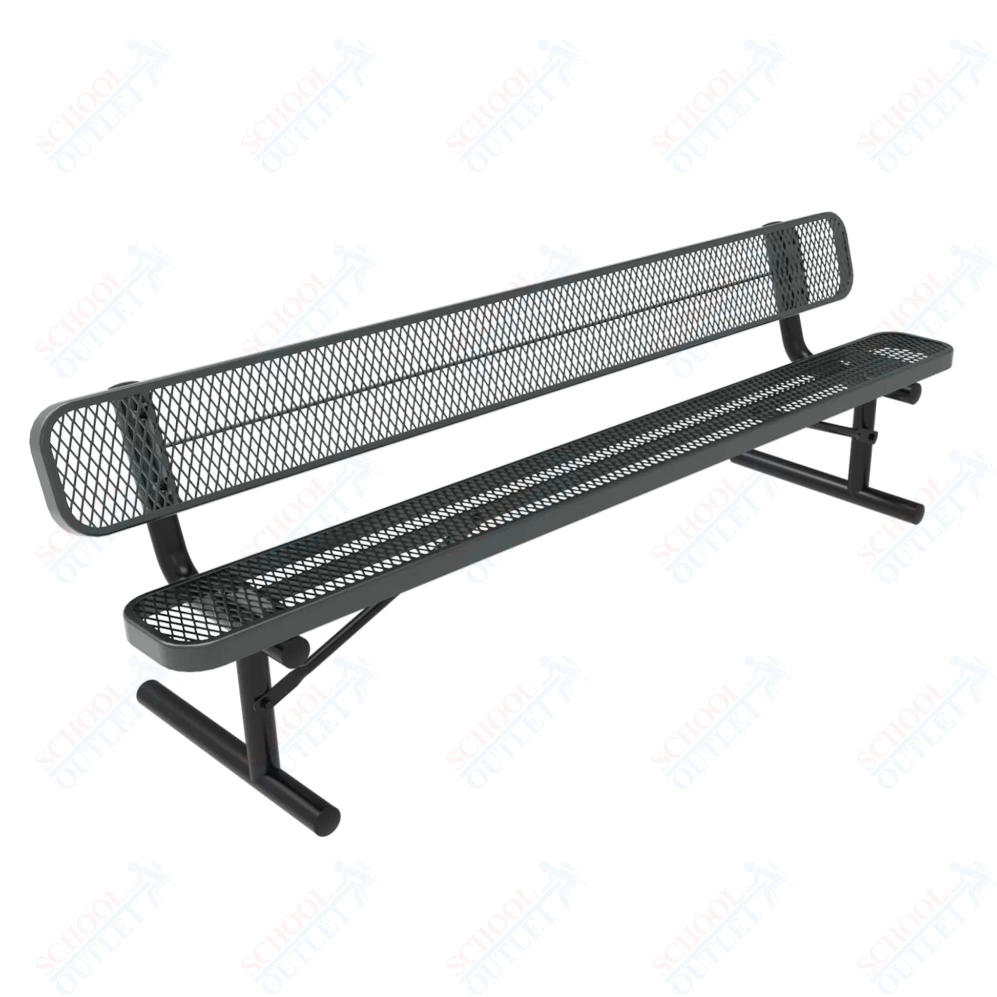 MyTcoat - Standard Portable Outdoor Bench with Back 8' L (MYT - BRT08 - 18) - SchoolOutlet