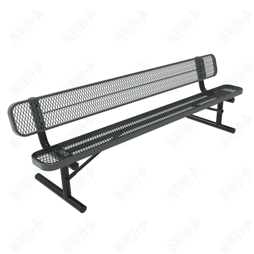 MyTcoat - Standard Portable Outdoor Bench with Back 8' L (MYT - BRT08 - 18) - SchoolOutlet