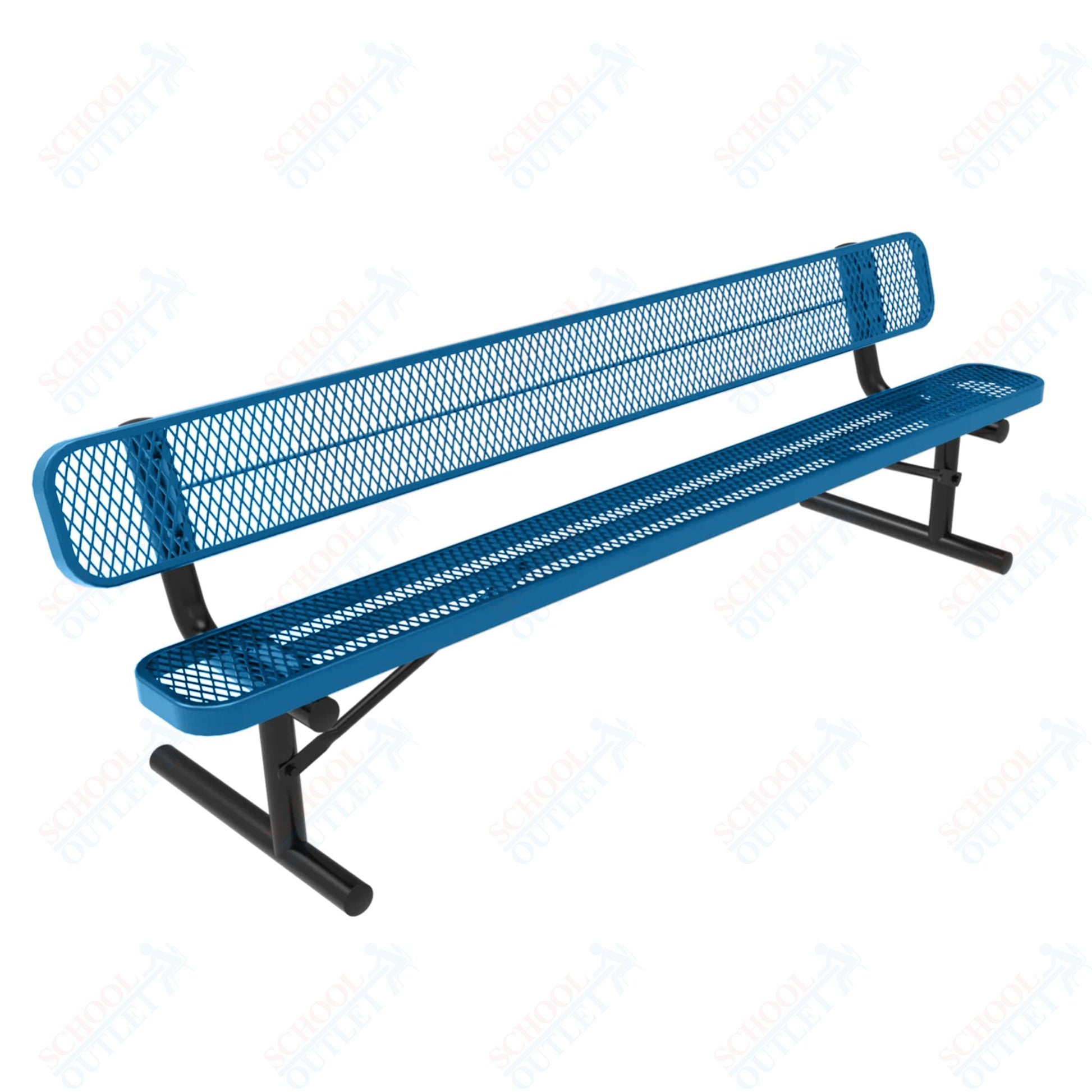 MyTcoat - Standard Portable Outdoor Bench with Back 8' L (MYT - BRT08 - 18) - SchoolOutlet