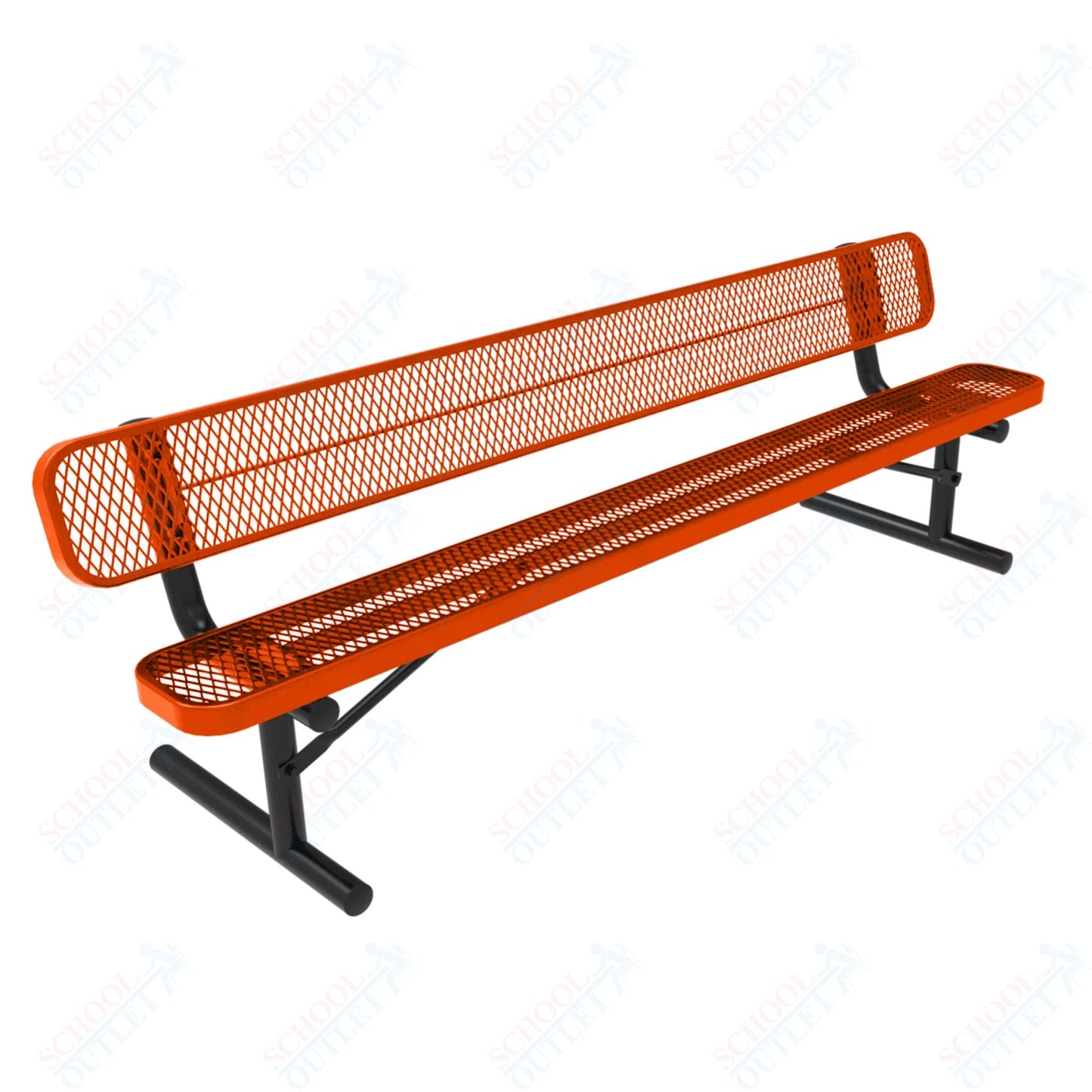 MyTcoat - Standard Portable Outdoor Bench with Back 8' L (MYT - BRT08 - 18) - SchoolOutlet