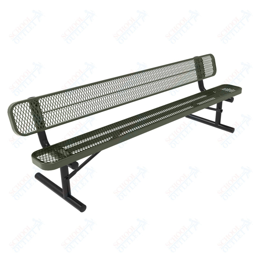 MyTcoat - Standard Portable Outdoor Bench with Back 8' L (MYT - BRT08 - 18) - SchoolOutlet