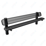 MyTcoat - Single Pedstal Outdoor Bench with Back - Inground Mount 8' L (MYT - BRT08 - 61) - SchoolOutlet
