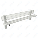 MyTcoat - Single Pedstal Outdoor Bench with Back - Inground Mount 8' L (MYT - BRT08 - 61) - SchoolOutlet