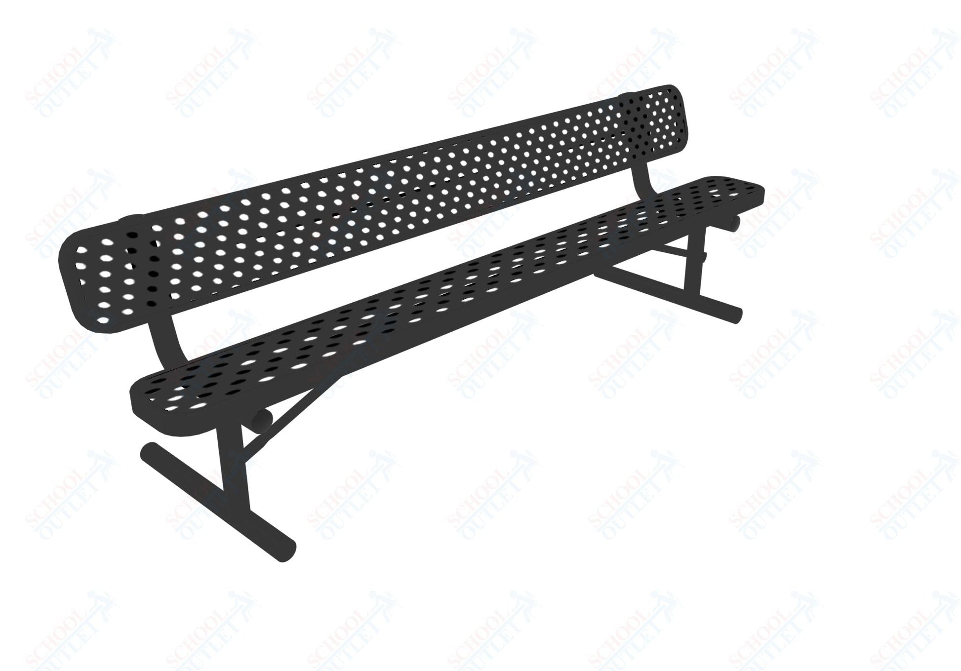 MyTcoat - Standard Portable Outdoor Bench with Back 8' L (MYT - BRT08 - 18) - SchoolOutlet
