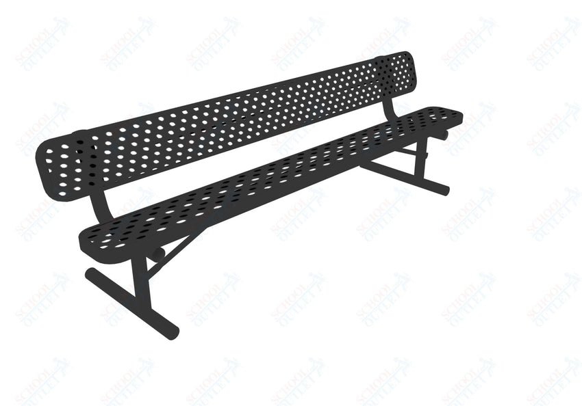 MyTcoat - Standard Portable Outdoor Bench with Back 8' L (MYT - BRT08 - 18) - SchoolOutlet