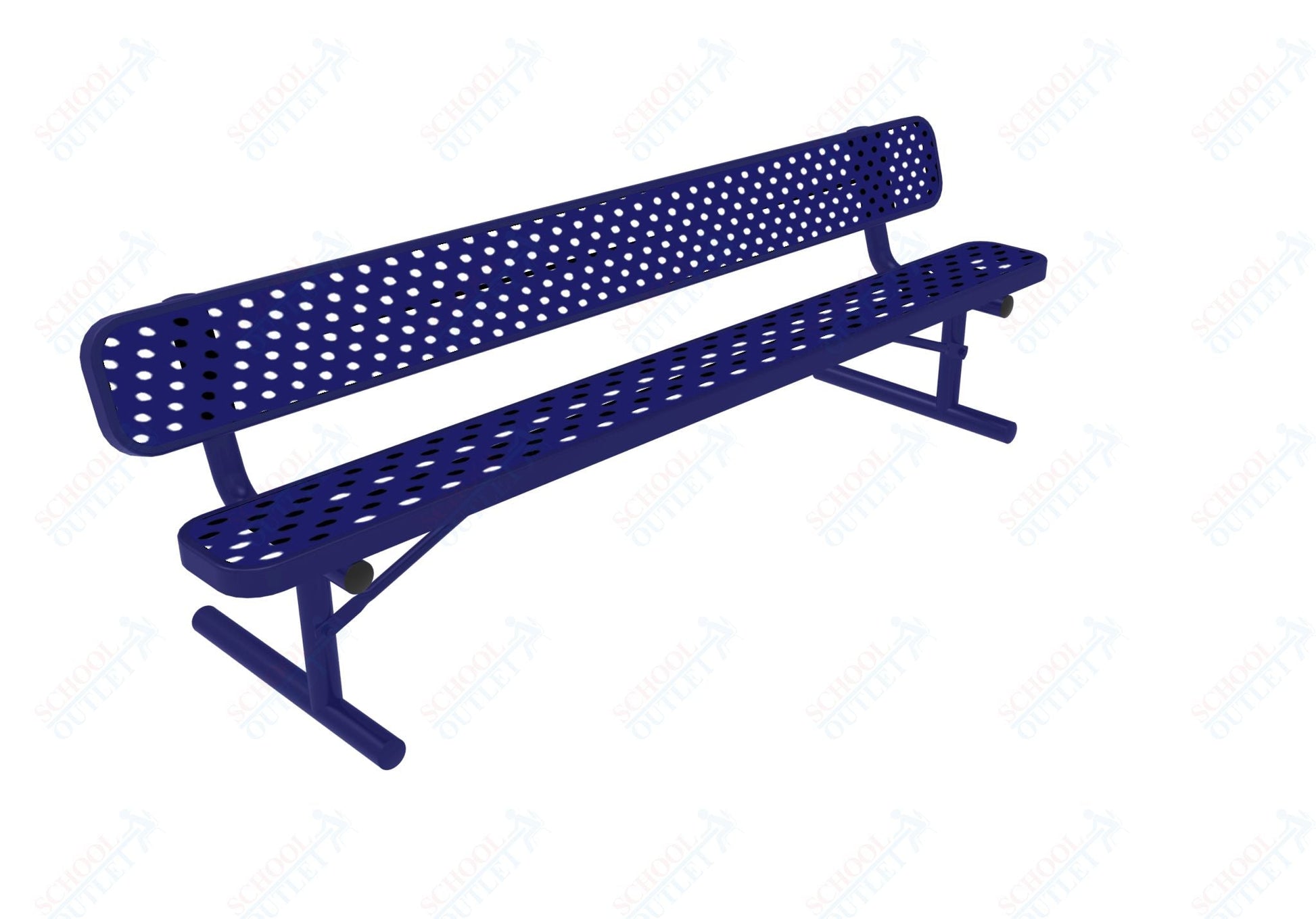 MyTcoat - Standard Portable Outdoor Bench with Back 8' L (MYT - BRT08 - 18) - SchoolOutlet
