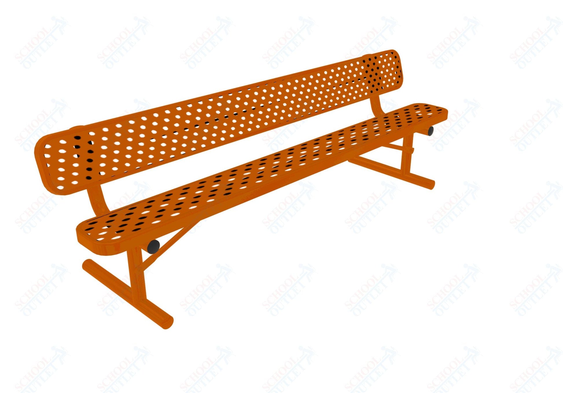 MyTcoat - Standard Portable Outdoor Bench with Back 8' L (MYT - BRT08 - 18) - SchoolOutlet