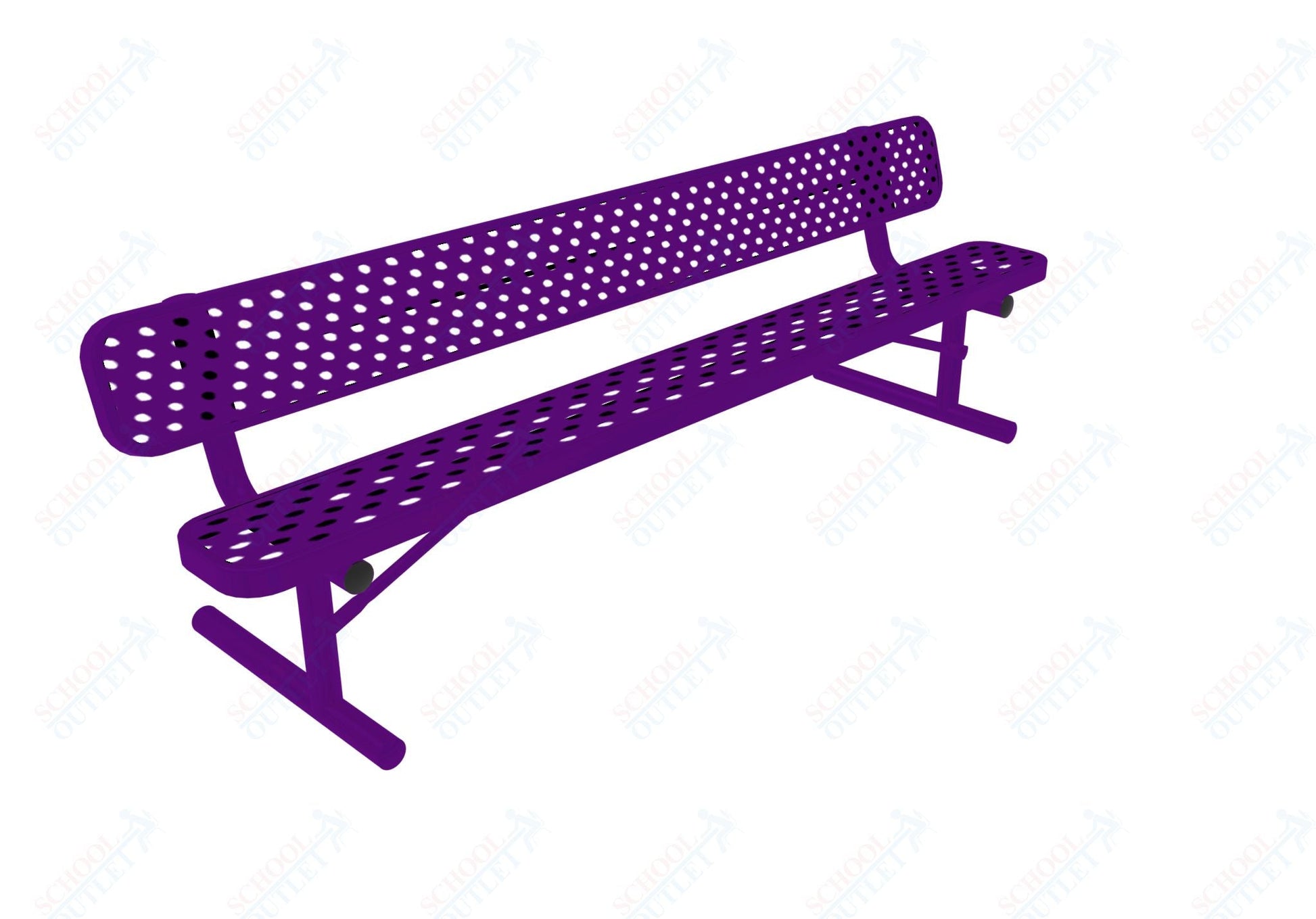 MyTcoat - Standard Portable Outdoor Bench with Back 8' L (MYT - BRT08 - 18) - SchoolOutlet