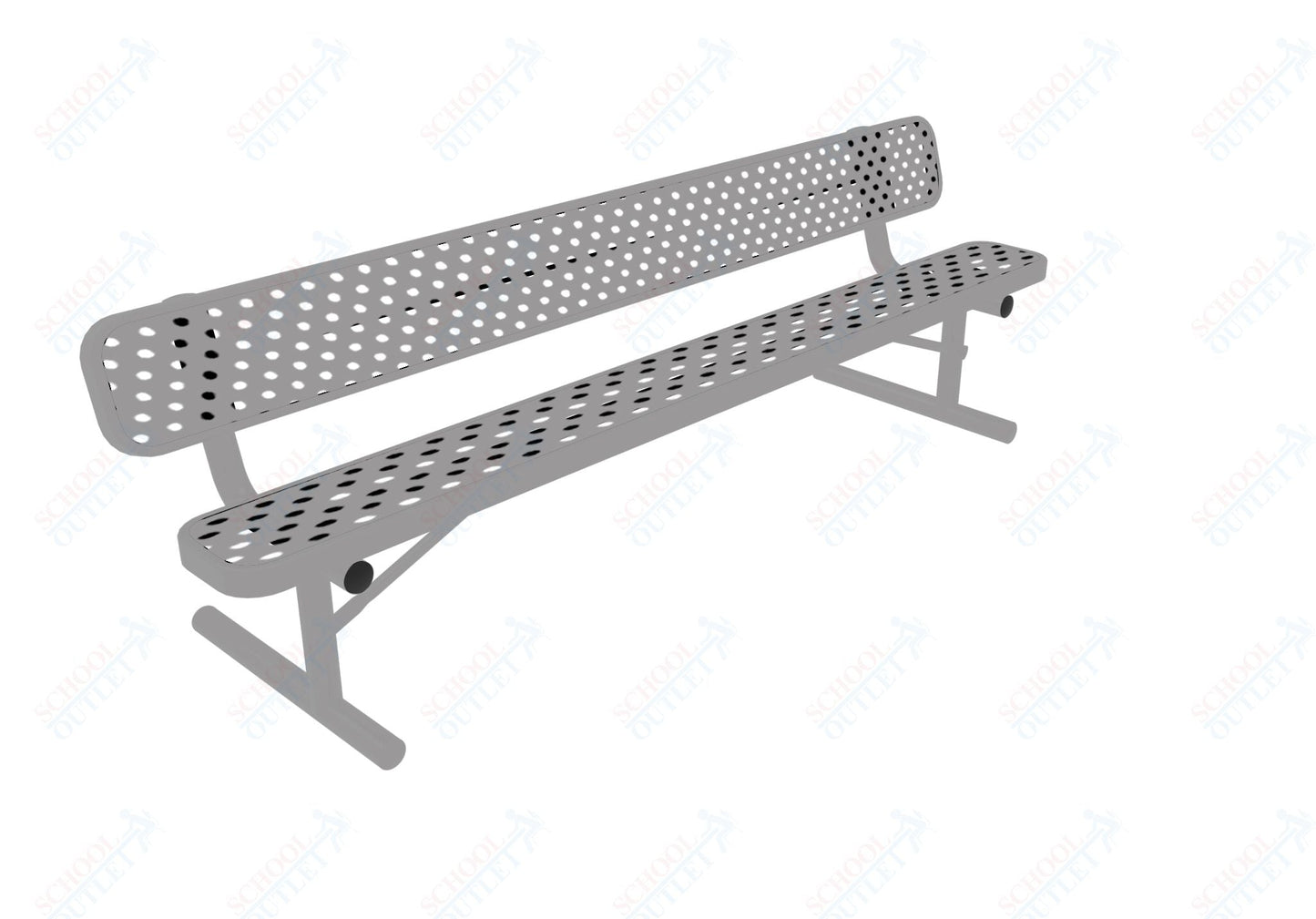 MyTcoat - Standard Portable Outdoor Bench with Back 8' L (MYT - BRT08 - 18) - SchoolOutlet