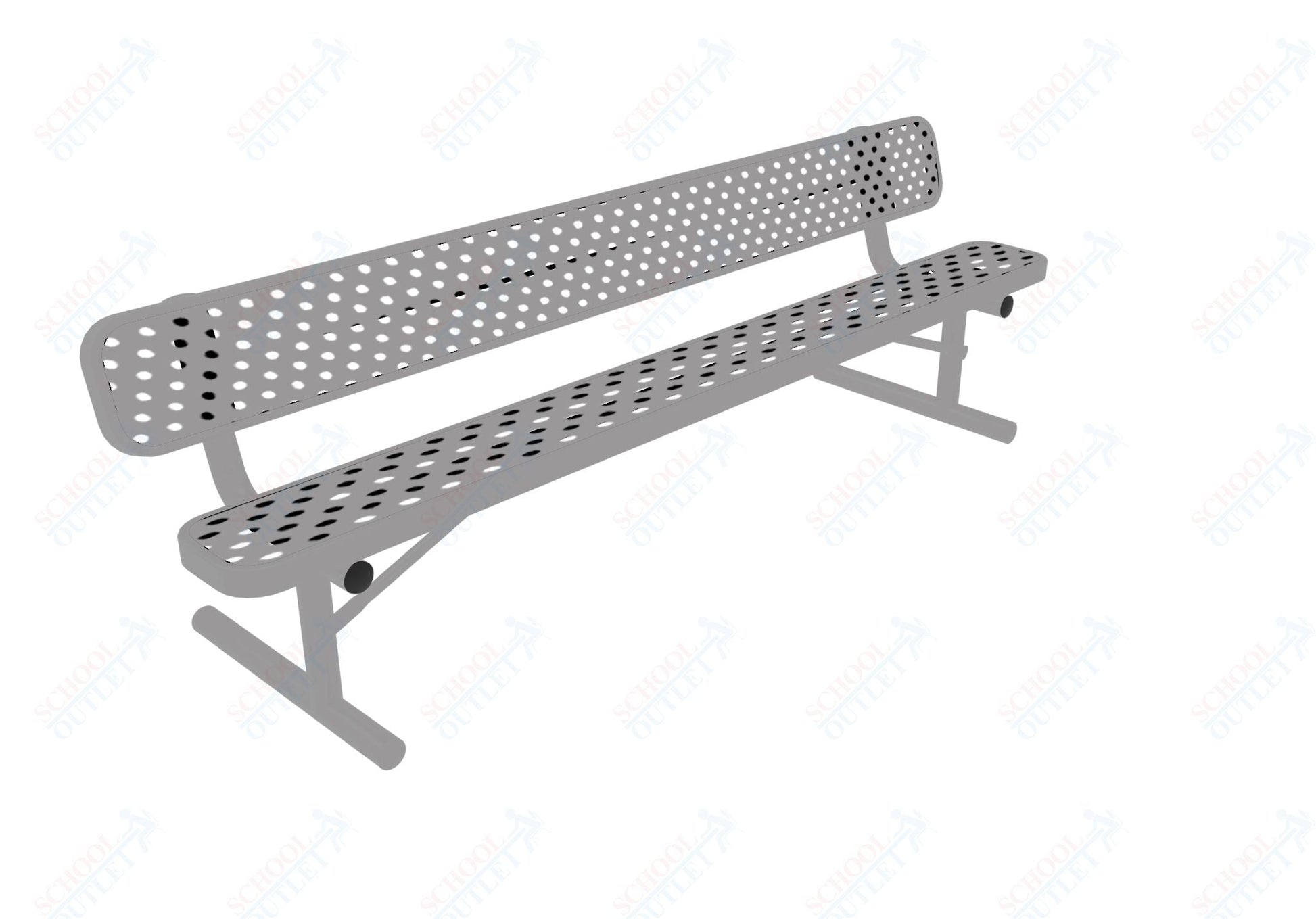 MyTcoat - Standard Portable Outdoor Bench with Back 8' L (MYT - BRT08 - 18) - SchoolOutlet