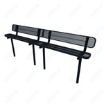 MyTcoat - Standard Outdoor Bench with Back - Inground Mount 10' L (MYT - BRT10 - 19) - SchoolOutlet
