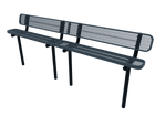 MyTcoat - Standard Outdoor Bench with Back - Inground Mount 10' L (MYT-BRT10-19) - SchoolOutlet