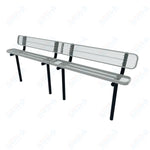 MyTcoat - Standard Outdoor Bench with Back - Inground Mount 10' L (MYT - BRT10 - 19) - SchoolOutlet