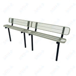 MyTcoat - Standard Outdoor Bench with Back - Inground Mount 10' L (MYT - BRT10 - 19) - SchoolOutlet