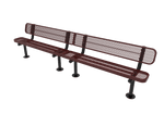 MyTcoat - Standard Outdoor Bench with Back - Surface Mount 10' L (MYT-BRT10-20) - SchoolOutlet