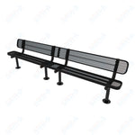 MyTcoat - Standard Outdoor Bench with Back - Surface Mount 10' L (MYT - BRT10 - 20) - SchoolOutlet