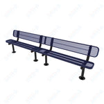 MyTcoat - Standard Outdoor Bench with Back - Surface Mount 10' L (MYT - BRT10 - 20) - SchoolOutlet