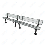 MyTcoat - Standard Outdoor Bench with Back - Surface Mount 10' L (MYT - BRT10 - 20) - SchoolOutlet