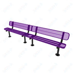 MyTcoat - Standard Outdoor Bench with Back - Surface Mount 10' L (MYT - BRT10 - 20) - SchoolOutlet