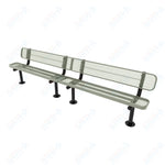 MyTcoat - Standard Outdoor Bench with Back - Surface Mount 10' L (MYT - BRT10 - 20) - SchoolOutlet