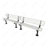 MyTcoat - Standard Outdoor Bench with Back - Surface Mount 10' L (MYT - BRT10 - 20) - SchoolOutlet