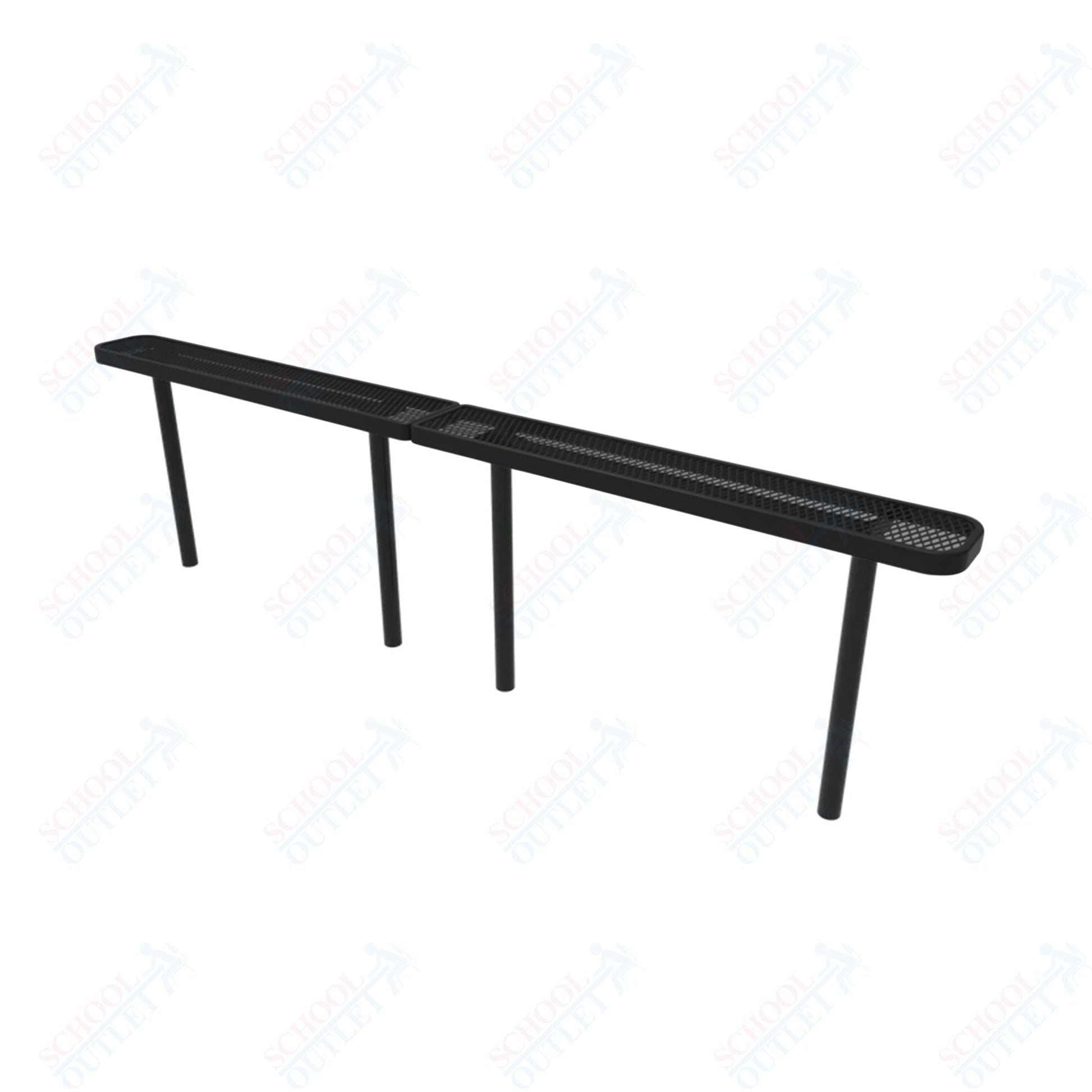 MyTcoat - Standard Outdoor Bench with Back - Inground Mount 10' L (MYT - BRT10 - 22) - SchoolOutlet