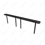 MyTcoat - Standard Outdoor Bench with Back - Inground Mount 10' L (MYT - BRT10 - 22) - SchoolOutlet