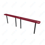 MyTcoat - Standard Outdoor Bench with Back - Inground Mount 10' L (MYT - BRT10 - 22) - SchoolOutlet
