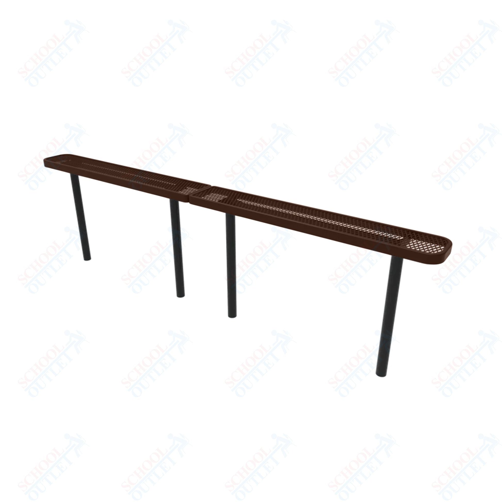 MyTcoat - Standard Outdoor Bench with Back - Inground Mount 10' L (MYT - BRT10 - 22) - SchoolOutlet