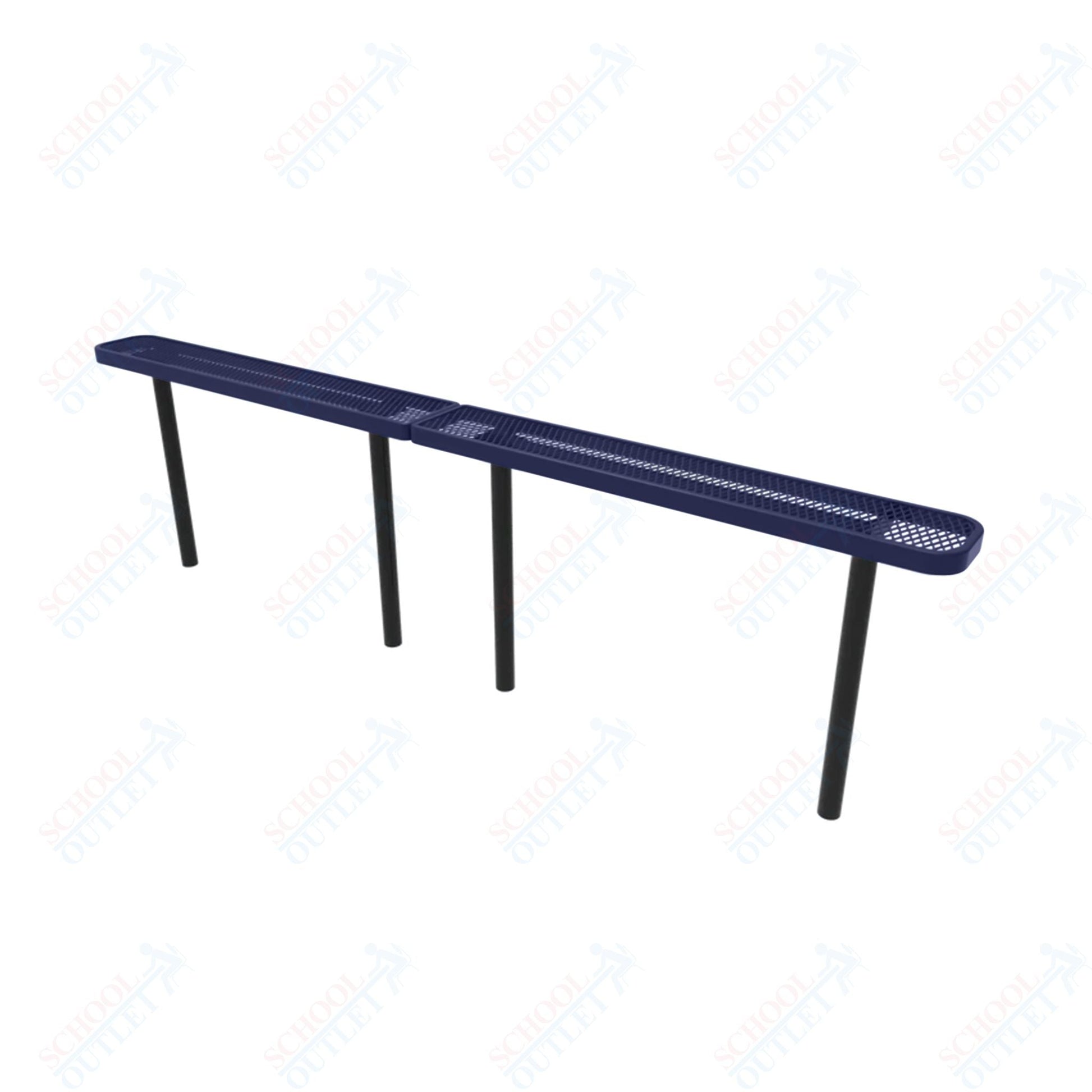 MyTcoat - Standard Outdoor Bench with Back - Inground Mount 10' L (MYT - BRT10 - 22) - SchoolOutlet