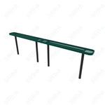 MyTcoat - Standard Outdoor Bench with Back - Inground Mount 10' L (MYT - BRT10 - 22) - SchoolOutlet