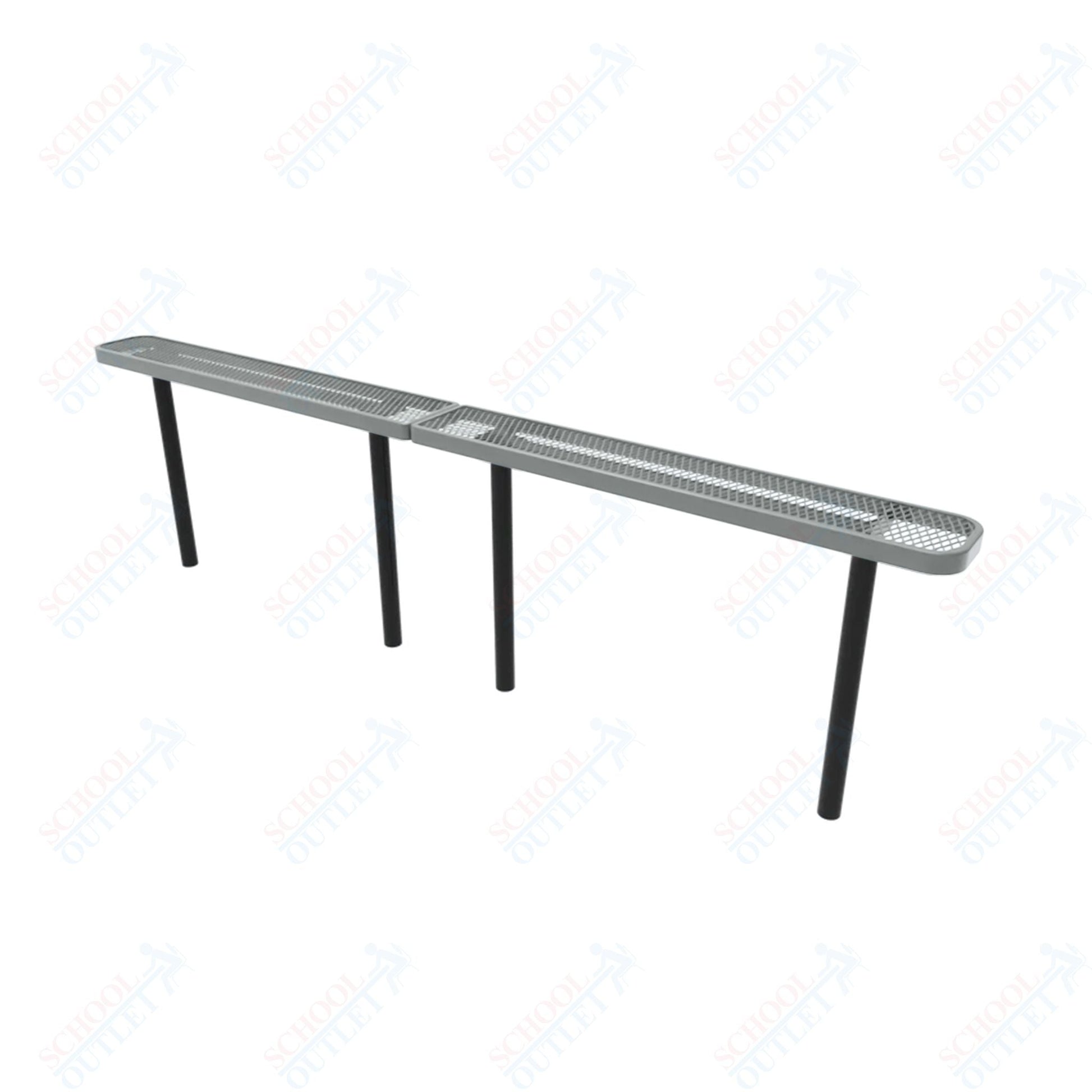 MyTcoat - Standard Outdoor Bench with Back - Inground Mount 10' L (MYT - BRT10 - 22) - SchoolOutlet