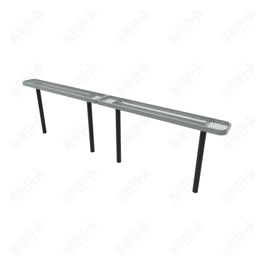 MyTcoat - Standard Outdoor Bench with Back - Inground Mount 10' L (MYT - BRT10 - 22) - SchoolOutlet