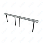 MyTcoat - Standard Outdoor Bench with Back - Inground Mount 10' L (MYT - BRT10 - 22) - SchoolOutlet