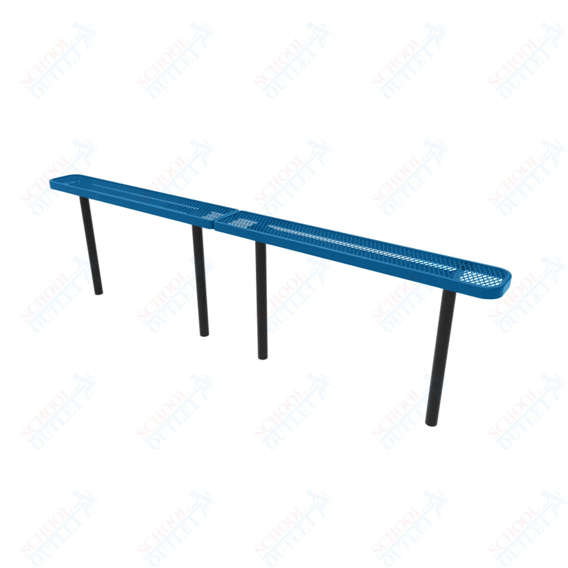 MyTcoat - Standard Outdoor Bench with Back - Inground Mount 10' L (MYT - BRT10 - 22) - SchoolOutlet