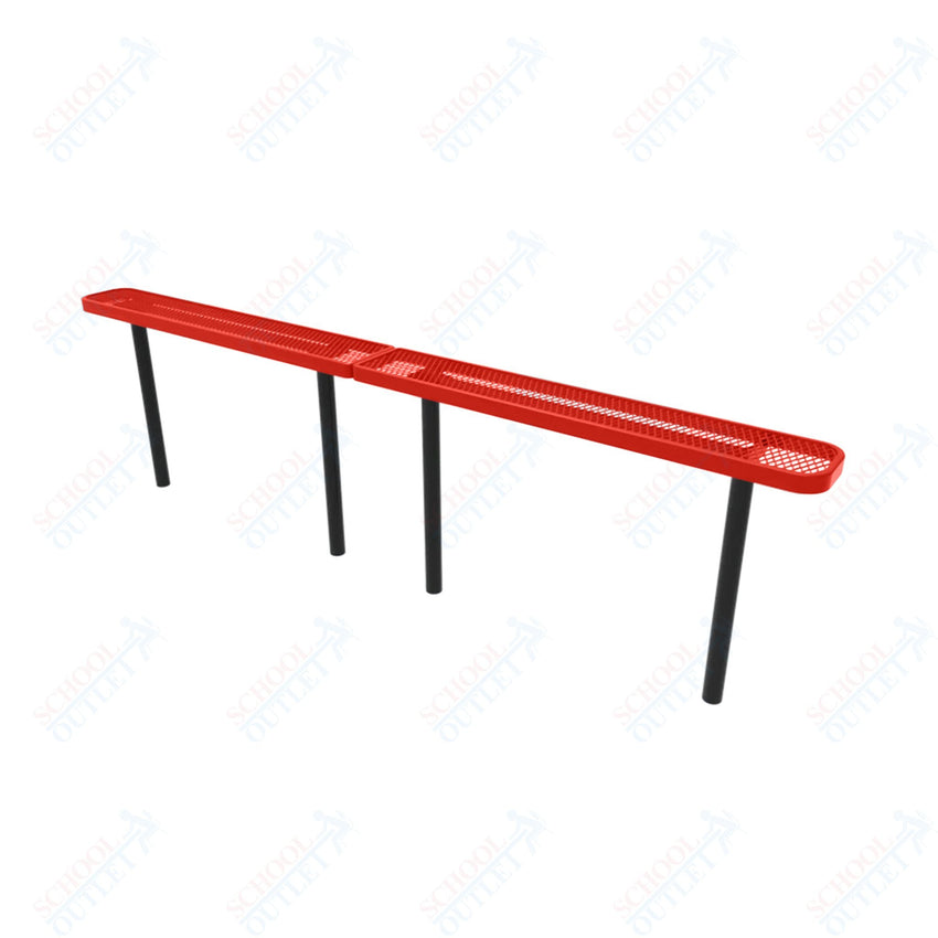 MyTcoat - Standard Outdoor Bench with Back - Inground Mount 10' L (MYT - BRT10 - 22) - SchoolOutlet