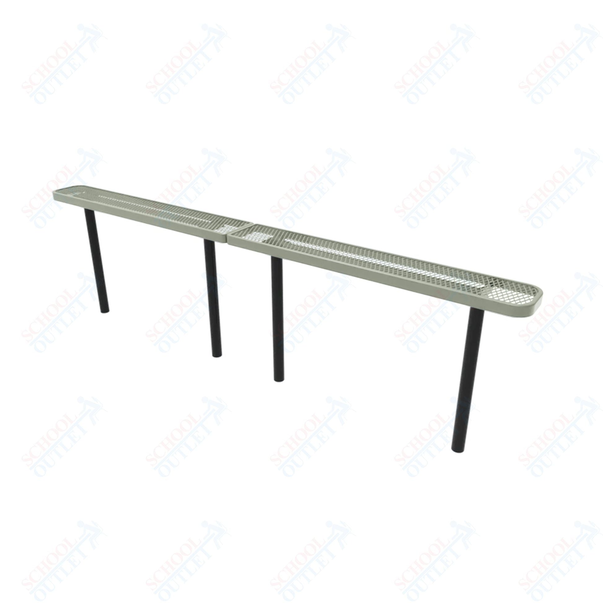 MyTcoat - Standard Outdoor Bench with Back - Inground Mount 10' L (MYT - BRT10 - 22) - SchoolOutlet