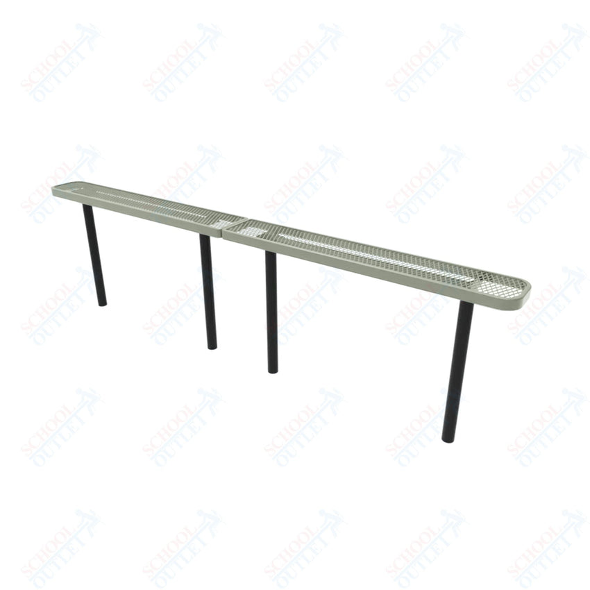 MyTcoat - Standard Outdoor Bench with Back - Inground Mount 10' L (MYT - BRT10 - 22) - SchoolOutlet
