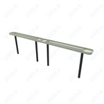 MyTcoat - Standard Outdoor Bench with Back - Inground Mount 10' L (MYT - BRT10 - 22) - SchoolOutlet