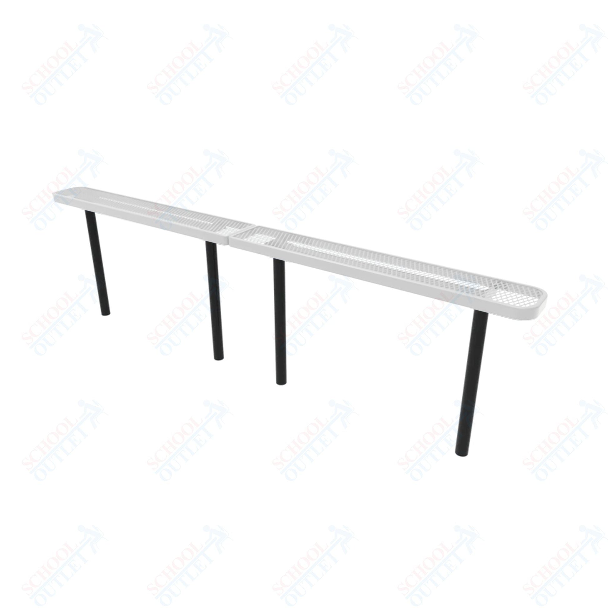 MyTcoat - Standard Outdoor Bench with Back - Inground Mount 10' L (MYT - BRT10 - 22) - SchoolOutlet