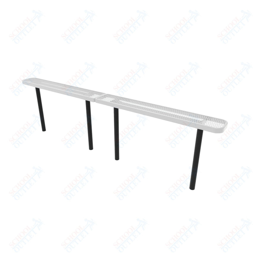 MyTcoat - Standard Outdoor Bench with Back - Inground Mount 10' L (MYT - BRT10 - 22) - SchoolOutlet