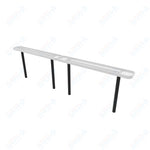MyTcoat - Standard Outdoor Bench with Back - Inground Mount 10' L (MYT - BRT10 - 22) - SchoolOutlet